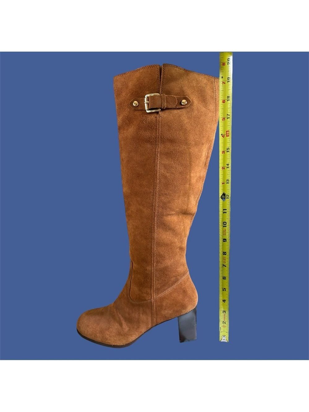 Michael Kors Cognac Suede Knee High Boots. Size 11. Worn once. Just like new! - Picture 2 of 12